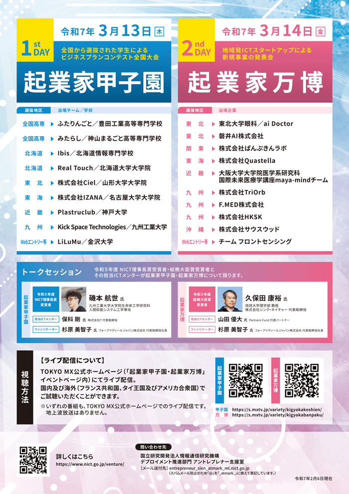 令和6年度 起業家甲子園・起業家万博の開催 裏